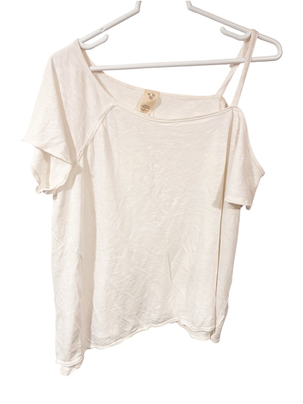 FREE PEOPLE We The Free Coraline Tee White Off Shoulder Size Small
